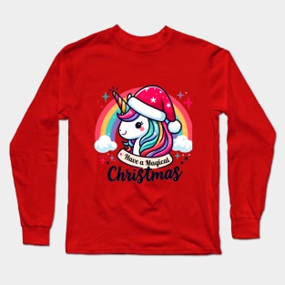 Cute Unicorn Christmas T-shirt Long Sleeve T-Shirt